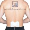 man's back with butterfly electrode placement