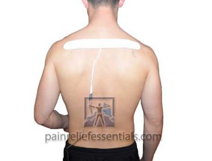 Long electrode placement on the upper back