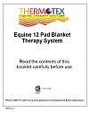 Instruction manual cover for the Thermotex Infrared Horse Blanket