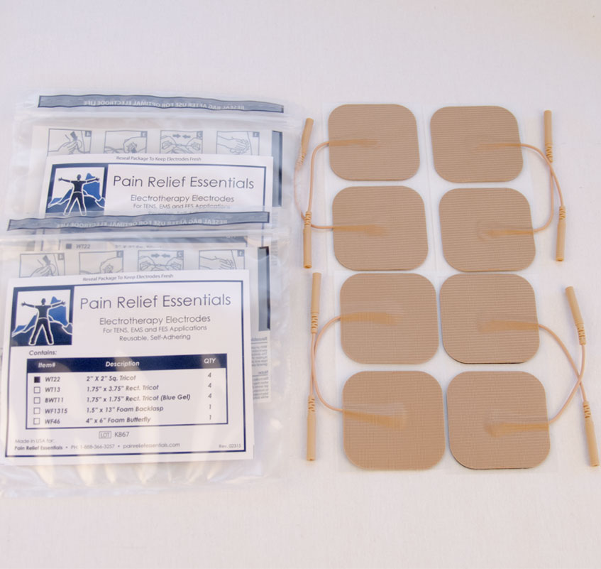 Set of 8 Premium Silver TENS Electrodes for TENS and EMS