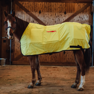 Thermotex Infrared Horse Blanket Side View with 12 Heating Pads