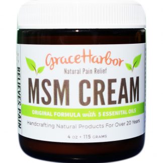 Grace Harbor MSM Therapeutic Cream with essential oils new label