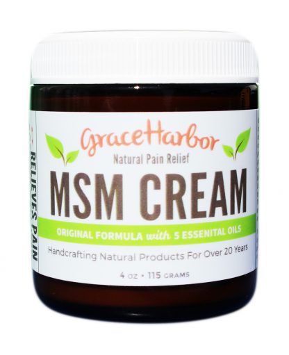 Grace Harbor MSM Therapeutic Cream with essential oils new label
